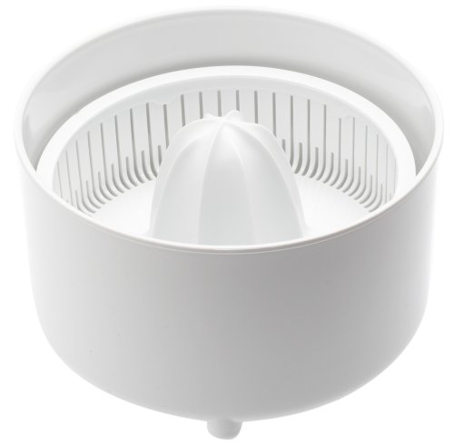 Bosch Citruspers MUZ4ZP1, kunststof, zeefmand met perskegel en opvangschaal, vaatwasmachinebestendig, wit, geschikt voor MUM4 keukenmachine