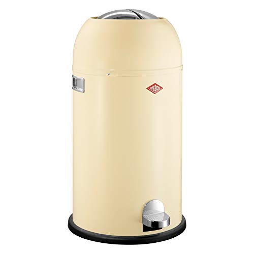 Wesco Kickmaster Afvalemmer, 33 l, 184 631, 33 liter, amandel, 37,5 x 37,5 x 69 cm (l x b x h), roestvrij staal