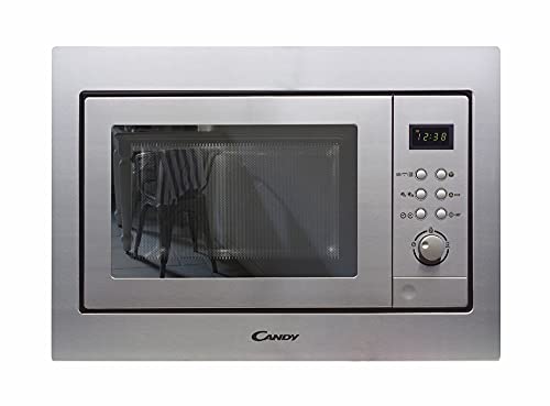 Candy MIC201EX magnetron met grill en frame, vermogen 800 W - 1000 W, capaciteit 20 l, 8 programma's, roestvrij staal anti-vingerafdruk