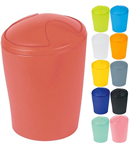 Spirella Cosmetica-emmer"Move" afvalemmer schommeldeksel emmer | plastic | 2 liter en 5 liter | rood