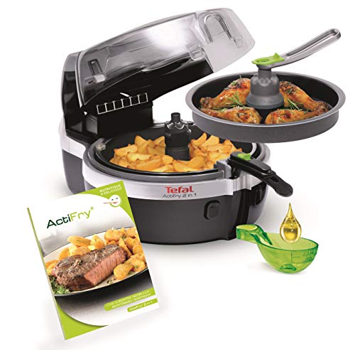 Tefal ActiFry heteluchtfriteuse, 1400, kunststof, 1,5 kilogram Heteluchtfriteuse + receptenboek, Zwart