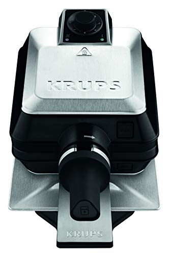 Krups FDD95D Wafelmachine Professional, Roestvrij Staal, 1200 W, Zwart