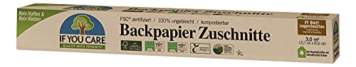If You Care Bakpapier bakplaat op maat gesneden - 100% ongebleekt van FSC-papier, verpakking van 2 (2 x 24 stuks)