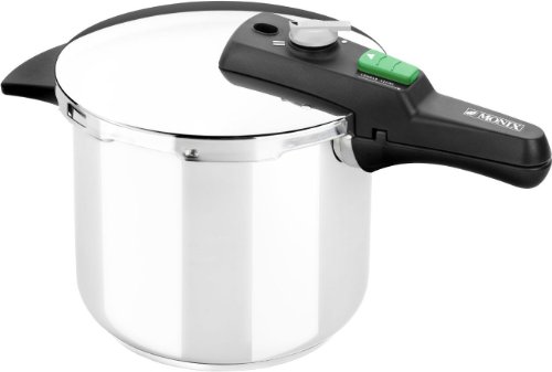 Monix Quick snelkookpan, roestvrij staal, zwart, 4 liter
