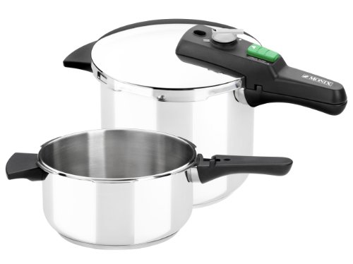 Monix Quick snelkookpannenset, roestvrij staal, 4 en 6 liter