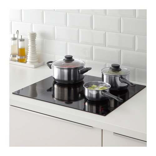 Ikea 5-delige pannenset &#34;Annons&#34; nieuw met glazen deksel inductie roestvrij staal