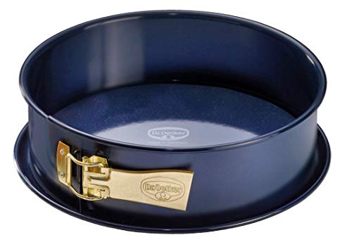 Dr. Oetker springvorm Ø 28 cm, bakvorm met snij- en krasbestendige emaille coating, "Back-Liebe Emaille" serie, ronde cakevorm met non stick ring (Kleur: blauw), Aantal: 1 stuk