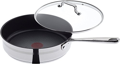 Tefal E87332 Jamie Oliver Roestvrijstalen Stoofpan 25 cm Met Deksel, Zwart