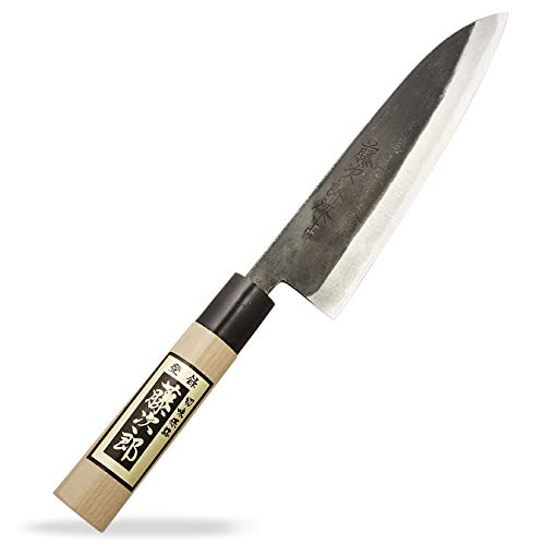 Tojiro Japans Mes - Professionele Keukenmessen - Shirogami Steel - Koksmes Voor Vlees, Vis en Groenten - Professioneel Uienmes - Santoku Voor Sushi en Sashimi - 21 Cm F-694