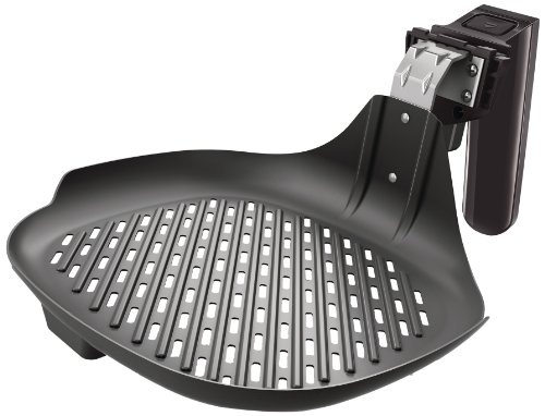 Philips Grillpanaccessoire voor Airfryer Viva Collection - Grillen met minder vet - Geoptimaliseerd oppervlak - Antiaanbaklaag - Kortere baktijd - Voedsel er eenvoudig uit halen - HD9910/20