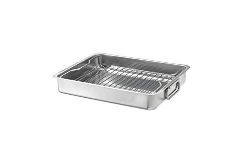 IKEA Koncis ovenvorm met roest, roestvrij staal, zilver, 40 x 32 x 7 cm