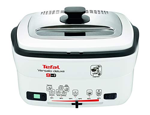 Tefal FR4950 multifunctionele friteuse Versalio Deluxe 9-in-1 (1600 watt, inclusief spatel), wit