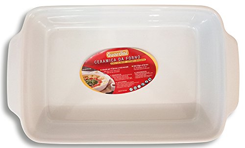Guardini Ceramica C0TC7A ovenschaal, rechthoekig, middelgroot, 30 x 18 cm, keramiek, wit