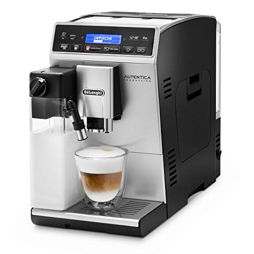 De'Longhi Autentica Cappuccino ETAM 29.660.SB Volautomaat met melksysteem, Cappuccino en espresso met één druk op de knop, digitaal display met duidelijke tekst, 2-kopjesfunctie, zilver