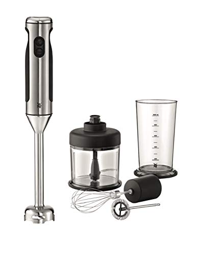WMF LINEO Edelstaaf staafmixer 4-in-1: Pureerstaaf, garde, melkopschuimer, 700 watt, incl. mengkom (1 l), zwart