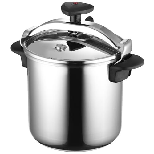 MAGEFESA ® Star rechte snelkookpan, 14 liter, eenvoudig te bedienen, roestvrij staal 18/10, geschikt voor alle warmtebronnen, inclusief inductie, thermo-diffuser, 3 veiligheidssystemen, Express
