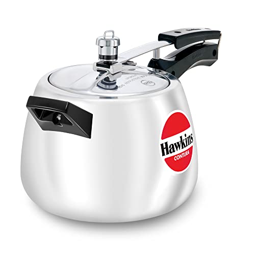 Hawkins Contura 4 liter snelkookpan, Handi Fornuis, zilver (HC40)