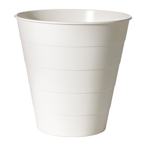 Ikea IKE-402.954.39, wit, FNISS afvalemmer, plastic, 28 x 28 x 28 cm