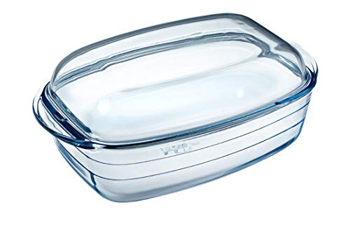 Ôcuisine 4937327 - Rechthoekige ovenschaal 4,5 l, 37 x 14 x 22 cm, transparant