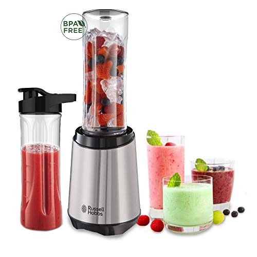 Russell Hobbs 23470-56 Mix & Go Stalen Blender/ Smoothie Maker, 300 Watt, Roestvrij Staal/Zwart