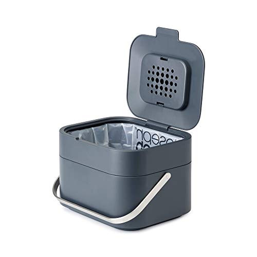 Joseph Joseph 30016 Intelligent Afvalemmer Stack 4L, Grijs