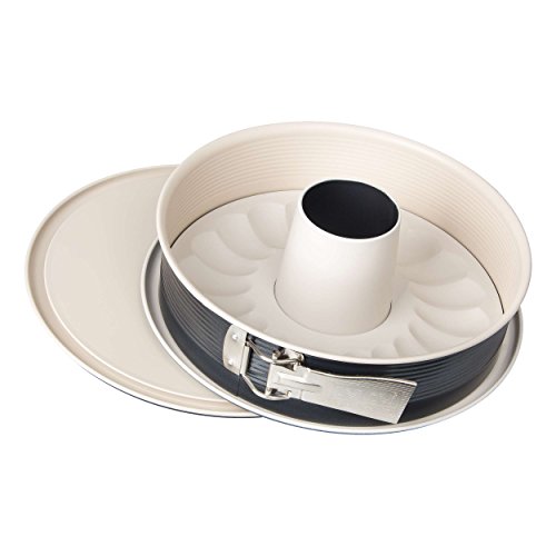 Zenker 7811 Springvorm Crème Noir met 2 bodems, diameter 26 cm, roestvrij staal, grijs/beige, 16 x 16 x 7 cm