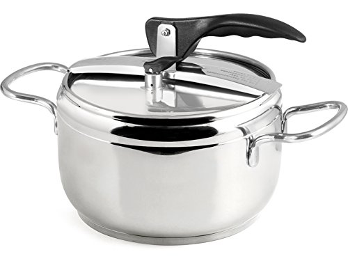 Inoxpran Snelkookpan van roestvrij staal, zilver, 22 cm