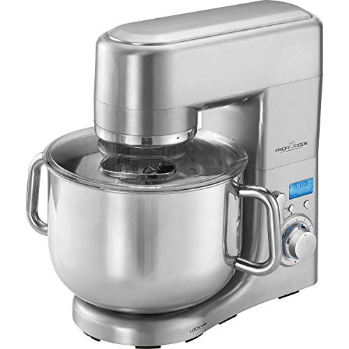 ProfiCook PC-KM 1096 XXXL-keukenmachine, 10 liter roestvrijstalen kom, gegoten aluminium behuizing, LCD-display, 1500 watt, roestvrij staal