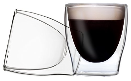 DUOS Feelino Dubbelwandige espresso-glazen met zweefeffect, 2 x 80 ml