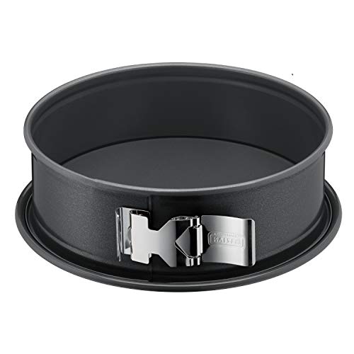Kaiser La Forme Plus Springvorm, 24 cm rond, platte bodem, ronde bakvorm, SafeClick-sluiting, emaillebodem, gecoat, snijvast, lekvrij