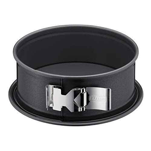 Kaiser La Forme Plus Springvorm, 20 cm rond, platte bodem, ronde bakvorm, SafeClick-sluiting, emaillebodem, gecoat, snijvast, lekvrij