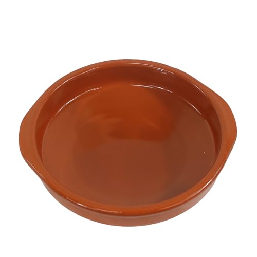 Fackelmann Traditionele aardewerk pot, rustiek keramiek, geschikt voor gas- en elektrisch fornuis, magnetron en oven, natuurlijke kleur, 18 cm, rand 4,5 cm, 1 stuk