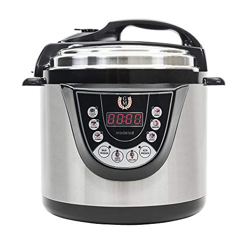 Cecotec programmeerbare elektrische snelkookpan GM Model D. multifunctioneel, 9 menu's, frituurfunctie, 6L capaciteit, 90 kPa, spraakgeleid, 24 uur programmeerbaar, inclusief receptenboek, 1000W