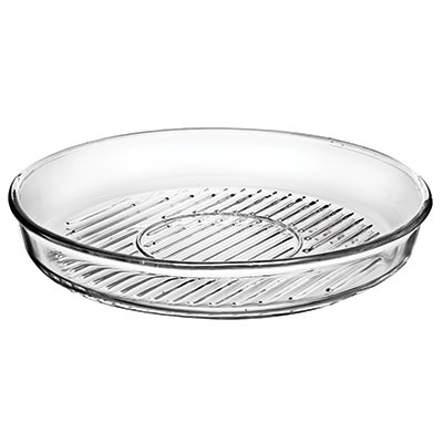 Borcam Pasabahce 59544 Grill - ovenschaal en bakvorm, rond van glas, Ø 32 cm