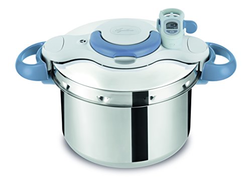 Lagostina Clipsominut 'Perfect snelkookpan met timer, 6 l, roestvrij staal, staal en blauw