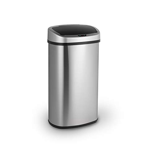 LIFA LIVING Automatische Prullenbak, Vuilnisbak met Sensor, RVS Vuilnisemmer, Intelligente Afvalemmer voor keuken, 58 L