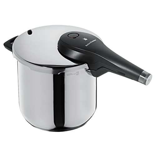 WMF Perfect Premium One Pot snelkookpan, 6,5 liter, stoomkookpan 22 cm, Cromargan roestvrij staal gepolijst, 2 kookstanden, all-in-one draaiknop