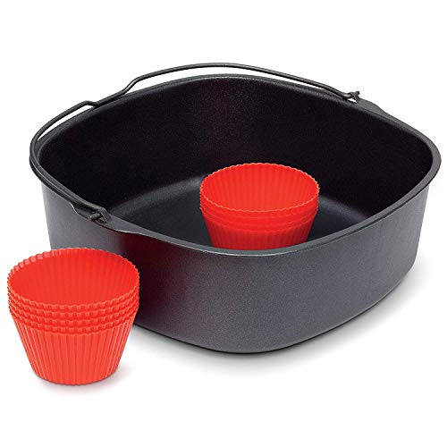 Philips Airfryer bakset - Geschikt voor de Airfryer XXL - 9 Siliconen muffinvormen - Receptenboekje - Vaatwasmachinebestendige onderdelen - HD9952/00