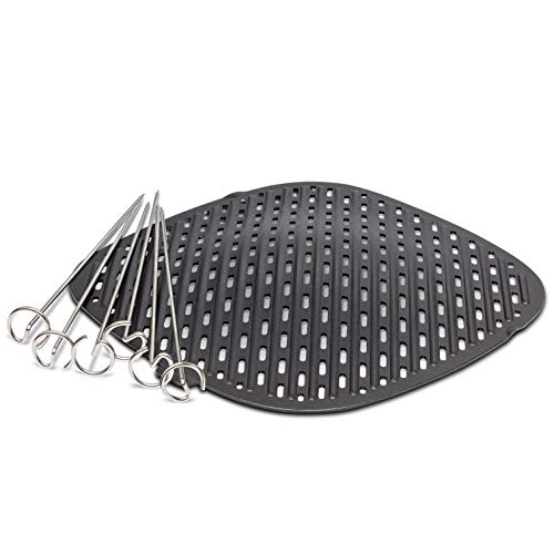 Philips Airfryer accessoireset Grillpan - Met grillpan - 4 spiesen - Receptenboekje - Grillbodem met antiaanbaklaag - Vaatwasmachinebestendig - HD9951/00
