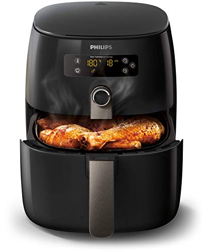 Philips Airfryer XL - Voor 3 tot 4 personen - Bakken, braden en grillen - Digitaal display - 4 Programmas - Vaatwasmachinebestendige onderdelen - Met receptenboekje - 80 tot 200 graden - HD9741/10