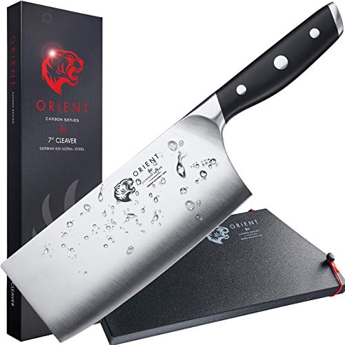 ORIENT Hack-mes hakbijl Chinese koksmes 17,8 cm - hakmes keukenmes - roestvrij staal