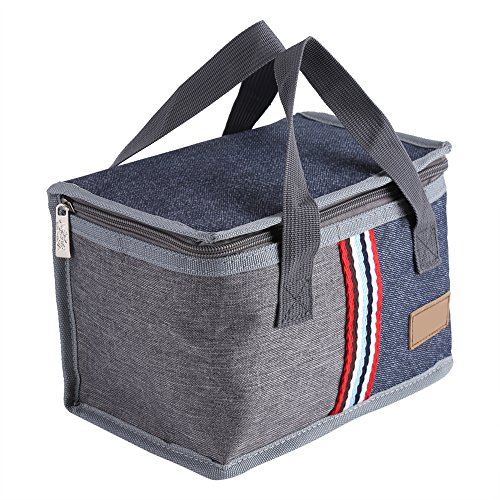 Geïsoleerde lunchtas, draagbare Tote thermische koeler lunch reizen picknick opslag voedsel doos tas case voor mannen vrouwen volwassenen werk kinderen (A)