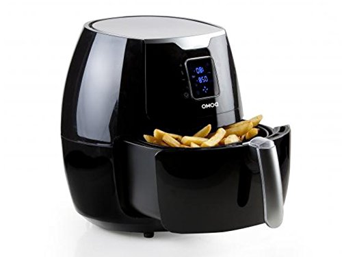 DOMO DO513FR Airfryer heteluchtfriteuse XXL 5,5 l, zwart/zilverkleuren