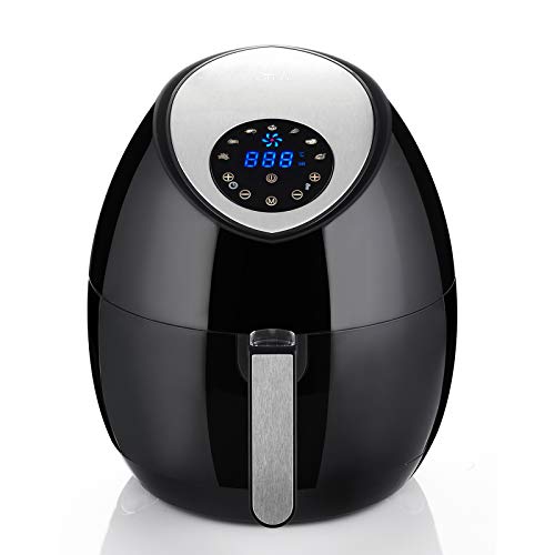 Uten heteluchtfriteuse XL friteuse Airfryer 3.2L Aerofryer met digitaal display, aanraaksensor en Rapid Air convectie technologie 1400W