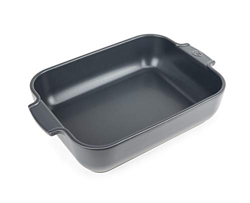 Peugeot Appolia rechthoekige ovenschaal met handgrepen, keramiek, leisteen/grijs, 7,2 x 31 x 21,7 cm, inhoud: ca. 2 l, 60060