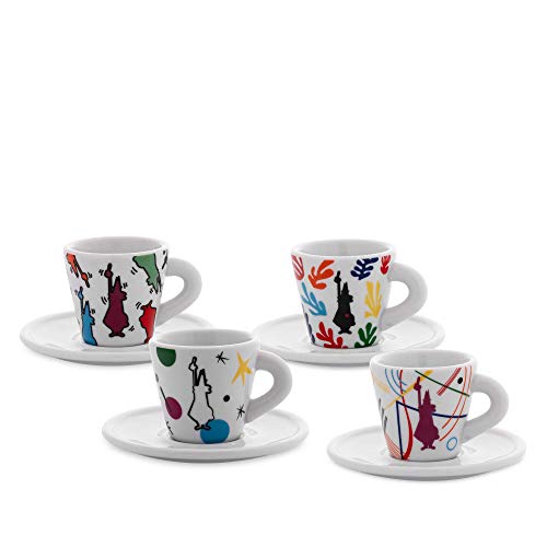 Mokken van Bialetti. 4 x Espresso Arte meerkleurig