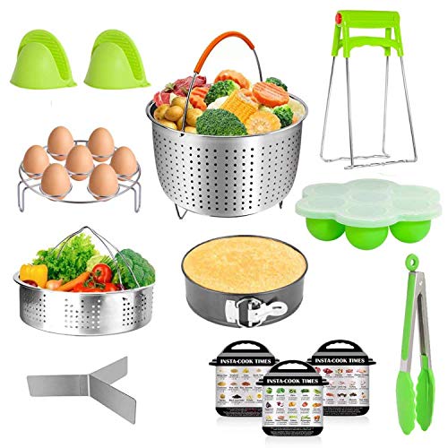 Benooa Accessoires voor Instant Pot 13 stuks snelkookpan accessoires set voor stoompan, compatibel met Instant Pot, stoompan, stoompan enz., energieklasse A + (13 stuks)