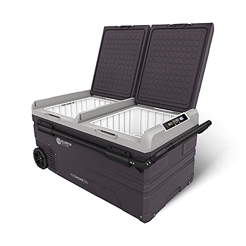Bluefin Active Ice Cache 95L | Draagbare Koelbox | Geavanceerde Koel- en Vriestechnologie | Energiebesparend Opladen | Dubbele Compartimenten| Smartphone App-Bediening | LCD-scherm | AC & DC