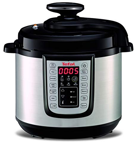 Tefal Fast & Delicious Multicooker elektrische snelkookpan, 1200 W, 25 automatische programma's, handmatige modus, incl. recept, stoommand, 6 liter inhoud