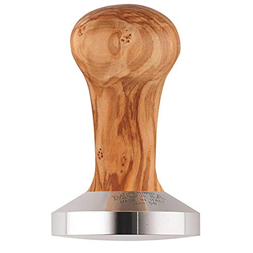 Metallurgica Motta 58 mm Olijf Houten Espresso Sabotage met Convexe Roestvrij staalbasis